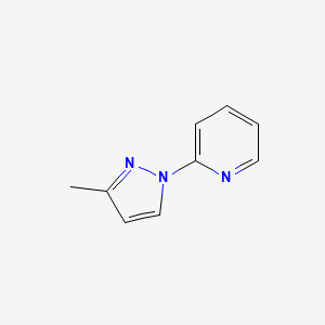 molecular formula C9H9N3 B8630707 3-Methyl-1-(2-pyridyl)pyrazole 