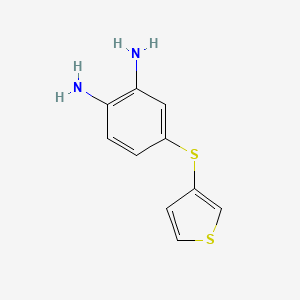 molecular formula C10H10N2S2 B8630710 4-[(Thiophen-3-yl)sulfanyl]benzene-1,2-diamine CAS No. 55564-54-0