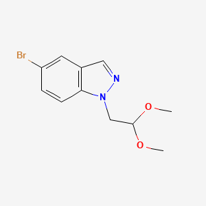 molecular formula C11H13BrN2O2 B8630748 5-Bromo-1-(2,2-dimethoxyethyl)-1H-indazole 