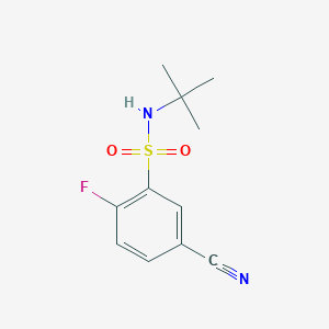 molecular formula C11H13FN2O2S B8630827 N-tert-butyl-5-cyano-2-fluoro-benzenesulfonamide 