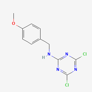 molecular formula C11H10Cl2N4O B8630855 2,4-Dichloro-6-(4-methoxybenzylamino)-1,3,5-triazine 