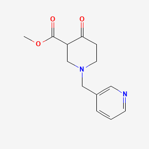 molecular formula C13H16N2O3 B8630860 Methyl 4-oxo-1-(pyridin-3-ylmethyl)piperidine-3-carboxylate 