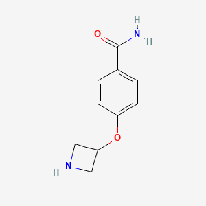molecular formula C10H12N2O2 B8630888 4-(3-Azetidinyloxy)benzamide 