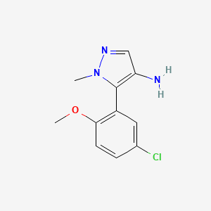 5-(5-chloro-2-methoxyphenyl)-1-methyl-1H-pyrazol-4-amine