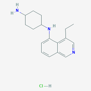 molecular formula C17H24ClN3 B8631048 N-(4-Ethyl-5-isoquinolyl)-1,4-cyclohexanediamine hydrochloride CAS No. 651308-04-2