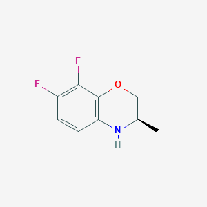 molecular formula C9H9F2NO B8631049 (R)-(+)-7,8-difluoro-3-methyl-3,4-dihydro-2H-[1,4]benzoxazine 