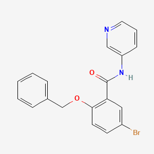 molecular formula C19H15BrN2O2 B8631075 5-Bromo-2-[(phenylmethyl)oxy]-N-3-Pyridinylbenzamide 