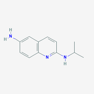 molecular formula C12H15N3 B8631107 N2-Isopropylquinoline-2,6-diamine 