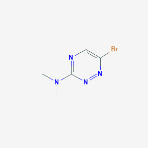 molecular formula C5H7BrN4 B8631131 6-bromo-N,N-dimethyl-1,2,4-triazin-3-amine 