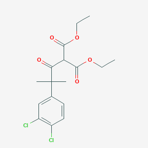 molecular formula C17H20Cl2O5 B8631142 Diethyl 2-(2-(3,4-dichlorophenyl)-2-methylpropanoyl)malonate 