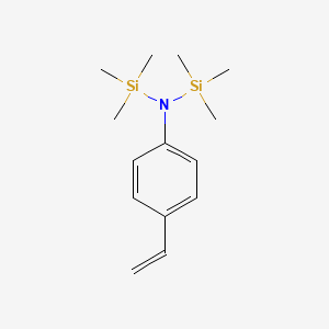 molecular formula C14H25NSi2 B8631171 N-(4-Ethenylphenyl)-1,1,1-trimethyl-N-(trimethylsilyl)silanamine CAS No. 85967-70-0