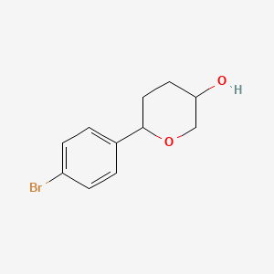 molecular formula C11H13BrO2 B8631209 6-(4-bromophenyl)tetrahydro-2H-Pyran-3-ol 