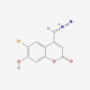 B8631233 6-Bromo-4-(diazoniomethylidene)-2-hydroxy-4H-1-benzopyran-7-olate CAS No. 272107-65-0