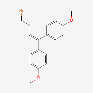 molecular formula C18H19BrO2 B8631246 4-Bromo-1,1-bis(4-methoxyphenyl)-butene CAS No. 111448-46-5