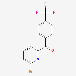 molecular formula C13H7BrF3NO B8631250 (6-Bromopyridin-2-yl)[4-(trifluoromethyl)phenyl]methanone CAS No. 87849-10-3
