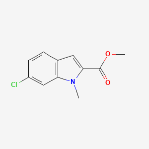 molecular formula C11H10ClNO2 B8631274 methyl 6-chloro-1-methyl-1H-indole-2-carboxylate 