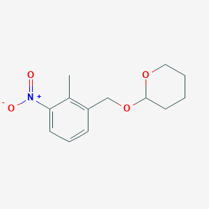 molecular formula C13H17NO4 B8631282 2H-Pyran, tetrahydro-2-[(2-methyl-3-nitrophenyl)methoxy]- CAS No. 89929-99-7