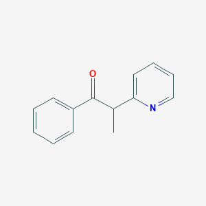 molecular formula C14H13NO B8631286 1-Phenyl-2-(pyridin-2-yl)propan-1-one 
