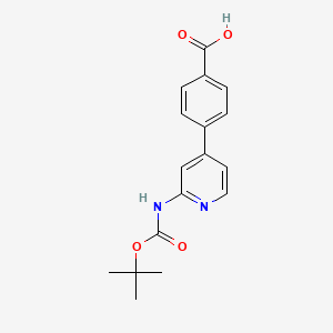 4-[2-[(2-methylpropan-2-yl)oxycarbonylamino]pyridin-4-yl]benzoic acid