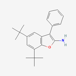molecular formula C22H27NO B8631300 2-Amino-3-phenyl-5,7-di-tert-butyl-benzofurane CAS No. 387365-63-1