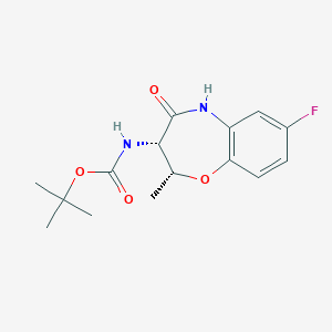 molecular formula C15H19FN2O4 B8631315 tert-Butyl ((2R,3S)-7-fluoro-2-methyl-4-oxo-2,3,4,5-tetrahydrobenzo[b][1,4]oxazepin-3-yl)carbamate 