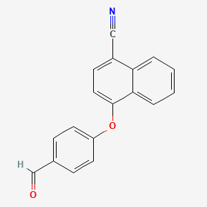 molecular formula C18H11NO2 B8631319 4-(4-Formylphenoxy)-1-naphthonitrile 