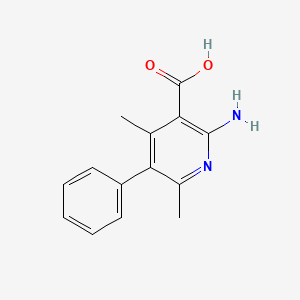 molecular formula C14H14N2O2 B8631344 2-Amino-4,6-dimethyl-5-phenylpyridine-3-carboxylic acid CAS No. 84619-09-0