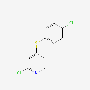 molecular formula C11H7Cl2NS B8631350 2-Chloro-4-(4-chlorophenylthio)pyridine 