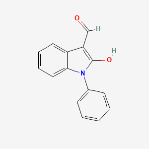 molecular formula C15H11NO2 B8631371 3-(Hydroxymethylidene)-1-phenyl-1,3-dihydro-2H-indol-2-one CAS No. 3335-99-7
