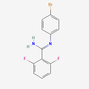 molecular formula C13H9BrF2N2 B8631395 N'-(4-Bromophenyl)-2,6-difluorobenzene-1-carboximidamide CAS No. 918349-91-4