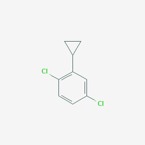 molecular formula C9H8Cl2 B8631445 1,4-Dichloro-2-cyclopropylbenzene 
