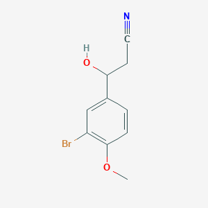 molecular formula C10H10BrNO2 B8631463 3-(3-Bromo-4-methoxyphenyl)-3-hydroxypropanenitrile 