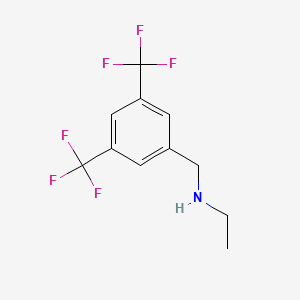 molecular formula C11H11F6N B8631511 N-(3,5-bistrifluoromethylbenzyl)-N-ethylamine 