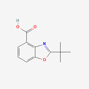 molecular formula C12H13NO3 B8631539 2-Tert-butylbenzoxazole-4-carboxylic acid 