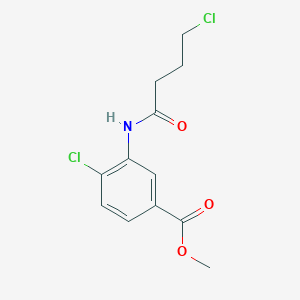 molecular formula C12H13Cl2NO3 B8631559 4-Chloro-3-(4-chloro-butanoylamino)-benzoic acid methyl ester CAS No. 706791-87-9