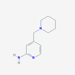 molecular formula C11H17N3 B8631599 4-Piperidin-1-ylmethyl-pyridin-2-ylamine 
