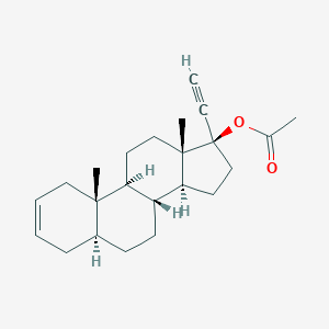 molecular formula C23H32O2 B086316 17-乙炔雄甾-2-烯-17-醇-17-乙酸酯 CAS No. 124-85-6