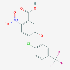 molecular formula C14H7ClF3NO5 B8631625 5-(2-Chloro-5-trifluoromethylphenoxy)-2-nitrobenzoic acid 