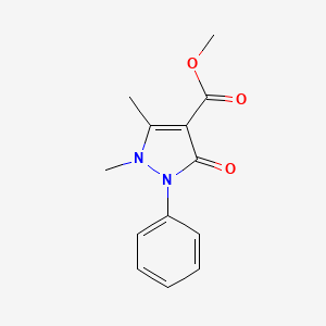 molecular formula C13H14N2O3 B8631644 methyl 1,5-dimethyl-3-oxo-2-phenyl-2,3-dihydro-1H-pyrazole-4-carboxylate 