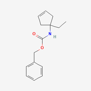 molecular formula C15H19NO2 B8631693 Benzyl (1-ethylcyclopent-3-en-1-yl)carbamate 
