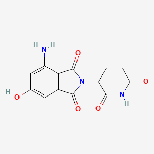 molecular formula C13H11N3O5 B8631698 4-Amino-2-(2,6-dioxopiperidin-3-yl)-6-hydroxyisoindoline-1,3-dione 