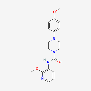 molecular formula C18H22N4O3 B8631704 1-[(2-Methoxypyridin-3-yl)aminocarbonyl]-4-(4-methoxyphenyl)piperazine 