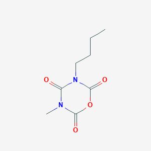 molecular formula C8H12N2O4 B8631807 3-Butyl-5-methyl-1,3,5-oxadiazinane-2,4,6-trione CAS No. 89666-05-7