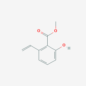 molecular formula C10H10O3 B8631822 2-Ethenyl-6-hydroxybenzoic acid, methyl ester 