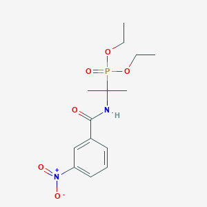 molecular formula C14H21N2O6P B8631859 2-(3'-Nitrobenzamido)propane-2-phosphonic acid diethyl ester 
