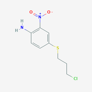 molecular formula C9H11ClN2O2S B8631861 4-[(3-Chloropropyl)sulfanyl]-2-nitroaniline CAS No. 57925-51-6