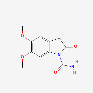 molecular formula C11H12N2O4 B8631866 5,6-Dimethoxy-2-oxindole-1-carboxamide 