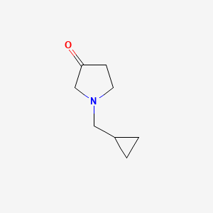 molecular formula C8H13NO B8631991 1-Cyclopropylmethyl-pyrrolidin-3-one CAS No. 331281-32-4