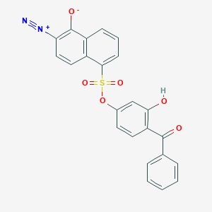 molecular formula C23H14N2O6S B8632005 4-Benzoyl-3-hydroxyphenyl 6-diazo-5,6-dihydro-5-oxonaphthalene-1-sulphonate CAS No. 41137-52-4