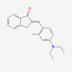 molecular formula C21H23NO B8632009 1H-Inden-1-one, 2-[[4-(diethylamino)-2-methylphenyl]methylene]-2,3-dihydro- CAS No. 71156-01-9